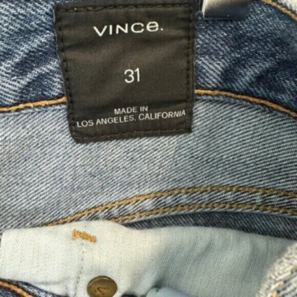 Vince | Medium Wash High Rise Distressed Denim Jeans Size 31 - Picture 10 of 12